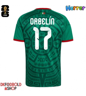 Mexico Orbelin Pineda #17 Hjemmebanetrøje VM 2026 Kort ærmer